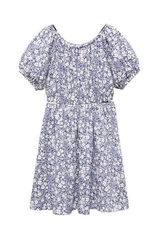 Robe fleurie ouvertures - Bleu marine