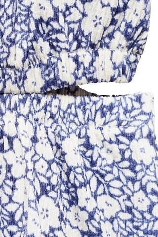 Robe fleurie ouvertures - Bleu marine