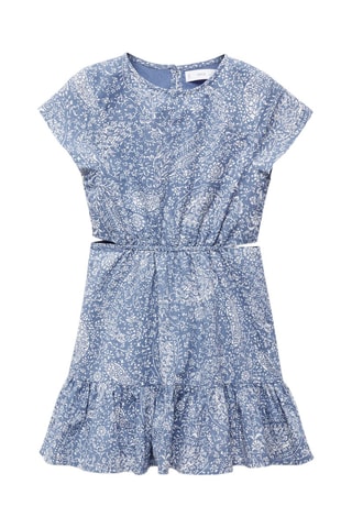 Robe imprimée ouvertures - Bleu