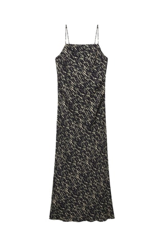 Robe midi imprimée - Noir