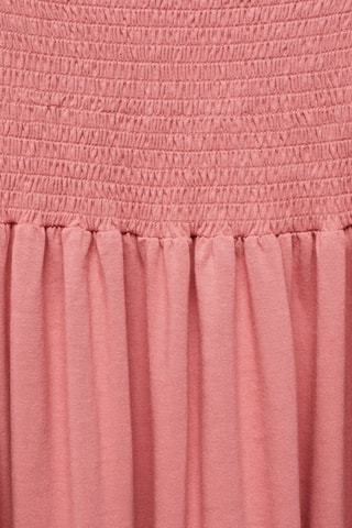 Robe midi froncée - Fraise