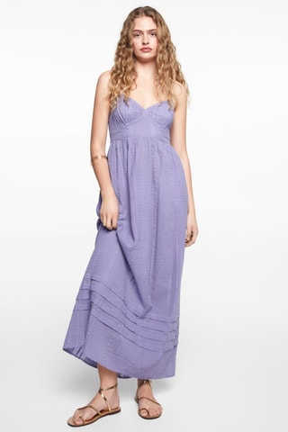 Robe maxi texturée - Lilas