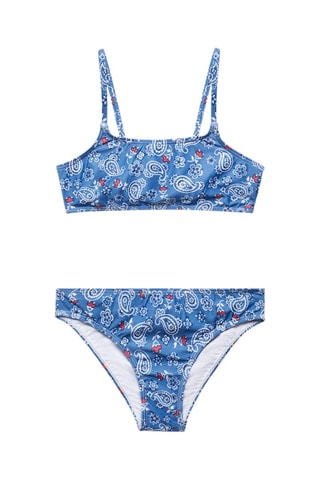 Bikini imprimé floral - Bleu