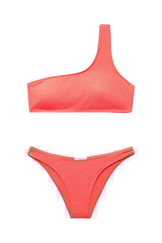 Bikini asymétrique Lurex® - Corail