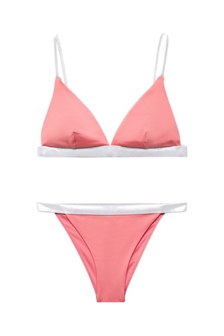 Bikini détail métallisé - Corail