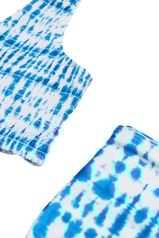 Bikini imprimé asymétrique - Turquoise