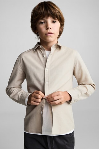 Chemise regular fit coton - Ivoire