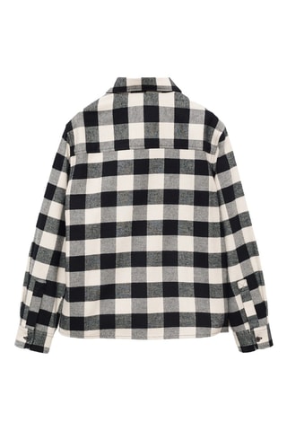 Chemise à carreaux en coton - Noir