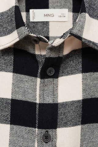 Chemise à carreaux en coton - Noir