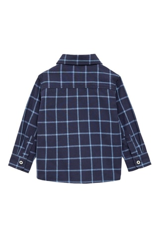 Chemise à carreaux en coton - Bleu marine