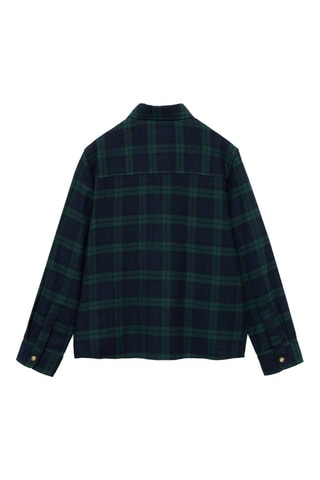 Chemise à carreaux en coton - Bleu marine