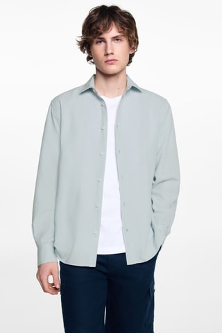 Chemise regular fit coton - Bleu clair