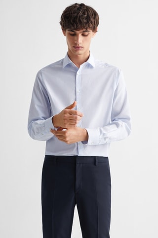 Chemise oxford en coton - Bleu clair