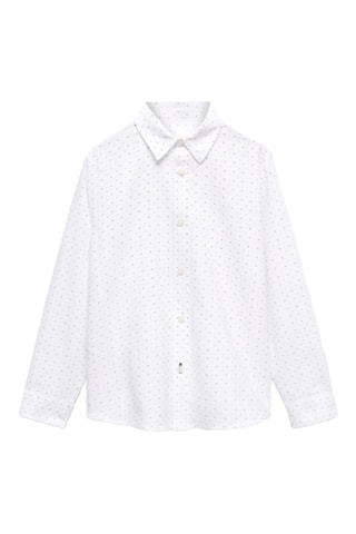 Chemise oxford imprimée - Blanc