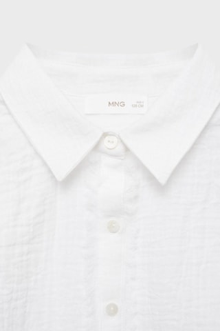 Chemise coton tissu plissé - Blanc