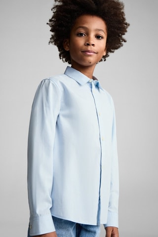 Chemise regular-fit coton rayures - Ciel