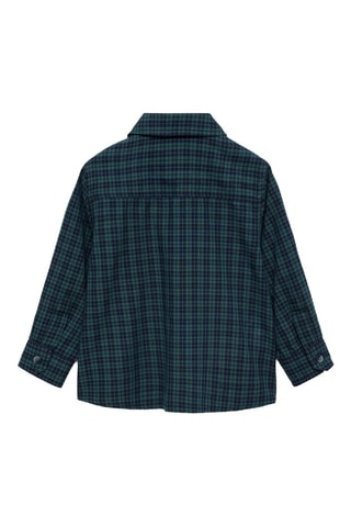 Chemise à carreaux en coton - Vert foncé