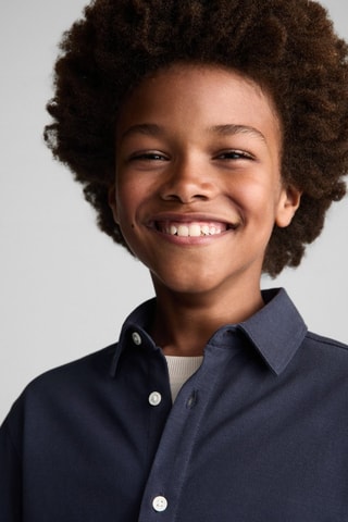 Chemise en coton - Bleu