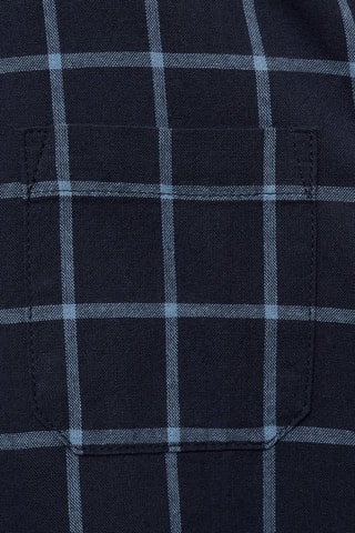 Chemise regular fit à carreaux en coton - Bleu marine