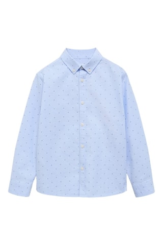 Chemise oxford en coton - Bleu clair