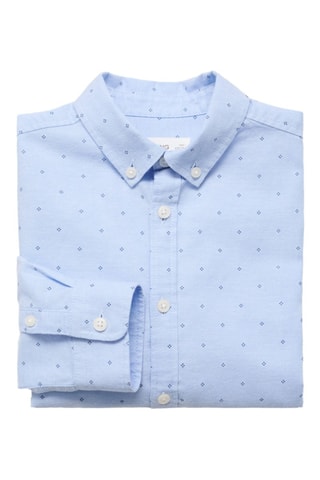Chemise oxford en coton - Bleu clair