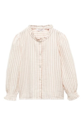 Chemise coton rayures - Blanc cassé