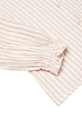 Chemise coton rayures - Blanc cassé