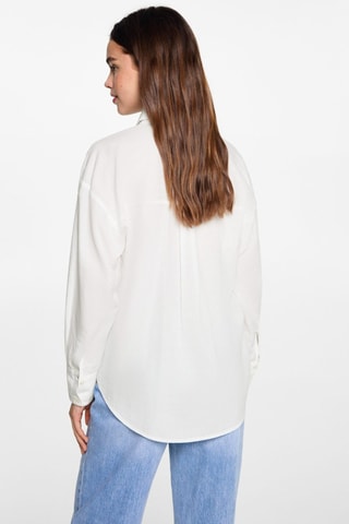 Chemise oversize à rayures - Blanc cassé