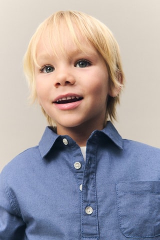 Chemise regular fit coton - Indigo