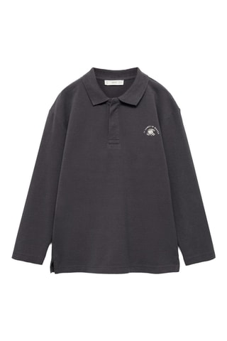 Polo détail brodé - Anthracite