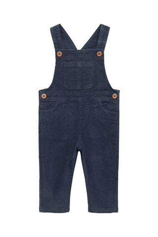 Salopette en velours côtelé à poche - Bleu