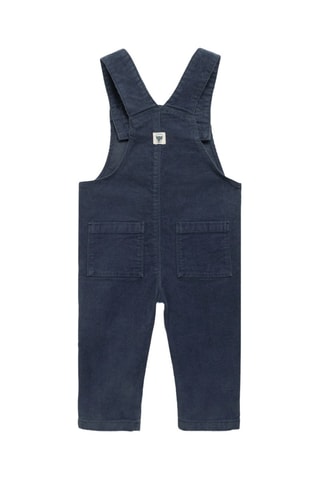 Salopette en velours côtelé à poche - Bleu