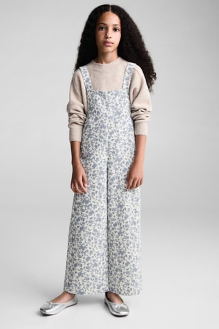 Salopette en imprimé fleuri - Blanc cassé