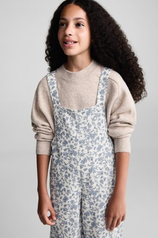 Salopette en imprimé fleuri - Blanc cassé