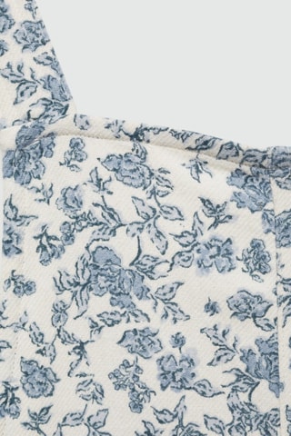 Salopette en imprimé fleuri - Blanc cassé