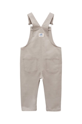 Salopette longue poches - Gris clair