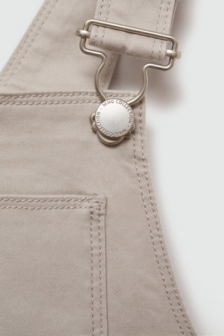 Salopette longue poches - Gris clair