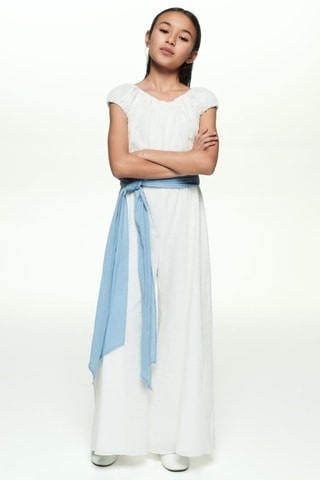 Salopette plumetis - Blanc