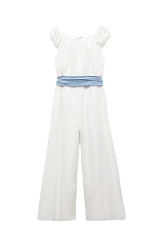 Salopette plumetis - Blanc