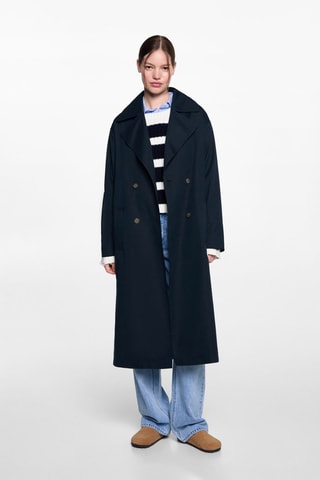 Trench classique ceinture - Bleu marine