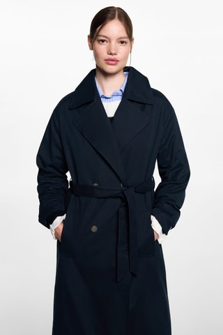 Trench classique ceinture - Bleu marine