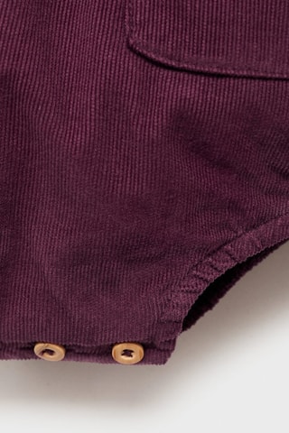 Barboteuse velours côtelé - Bordeaux