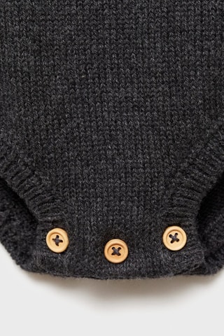 Barboteuse maille coton - Gris foncé chiné