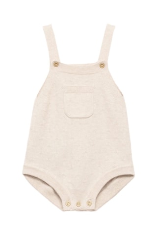 Barboteuse maille poche - Sable