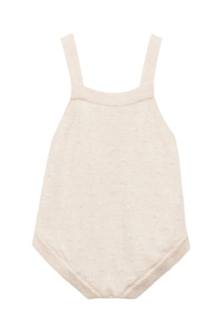 Barboteuse maille poche - Sable