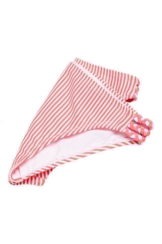 Culotte bikini rayures - Corail