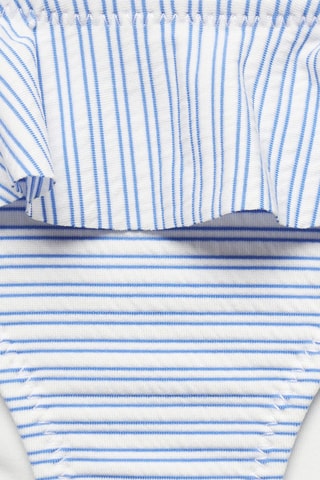 Culotte bikini rayures - Bleu