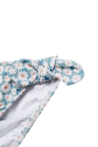 Culotte bikini à fleurs - Vert