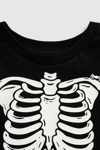 Pyjama squelette phosphorescent - Noir