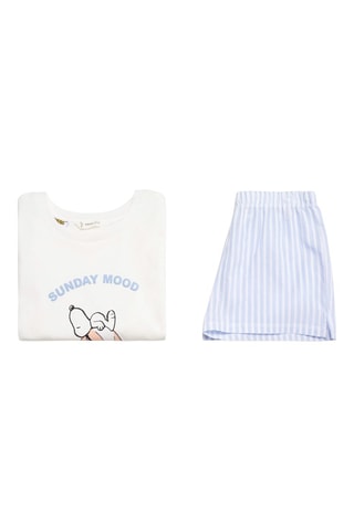 Pyjama court Snoopy - Ciel